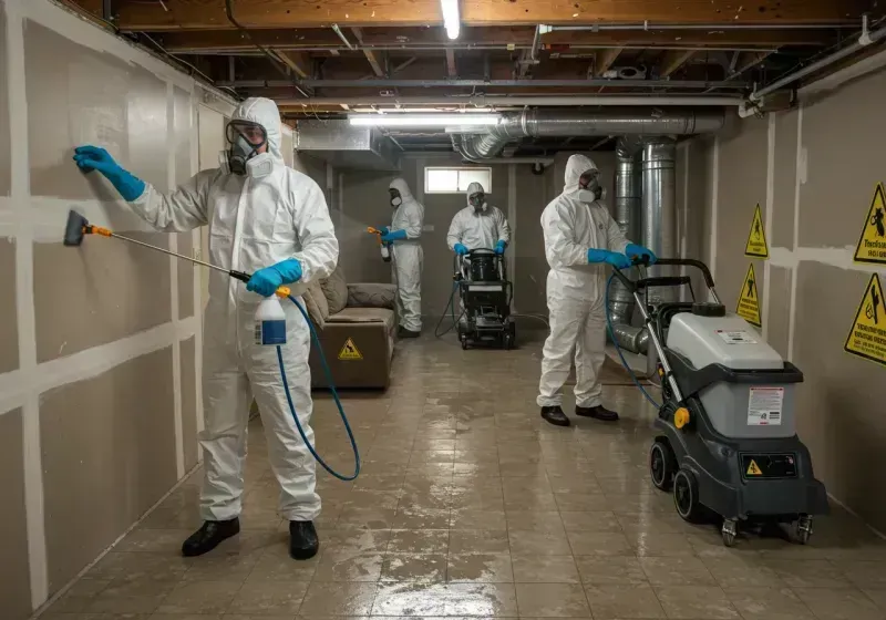 Basement Moisture Removal and Structural Drying process in Ontario, NY